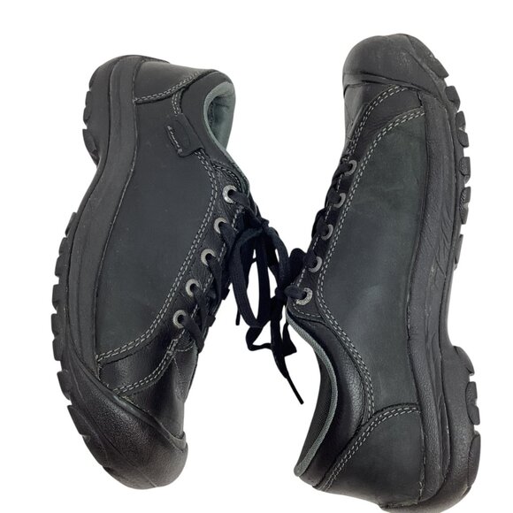 Keen Briggs ll Nubuck Leather Womens 8.5 Black Leather Loafers Sneakers - Picture 4 of 12